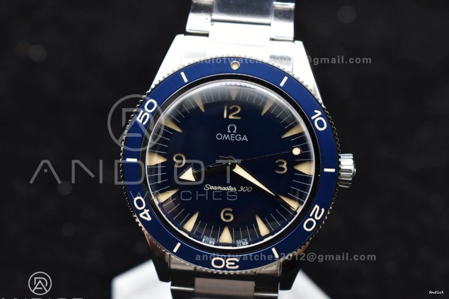 Bracelet Dial On VSF Seamaster Heritage Super 300 1:1 Blue A8912 Edition SS Clone Best 1224